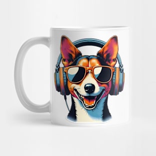 Toy Fox Terrier Smiling DJ in Energetic Japanese Art Mug